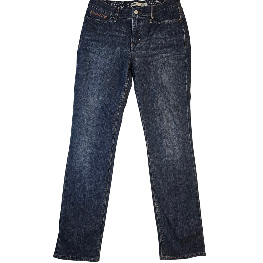 Levis 525 Perfect Waist Straight Leg Jeans Dark Wash Blue 8M W29 L32